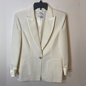 David's Bridal Women's Formal White Suit Jacket Wedding Size 8
